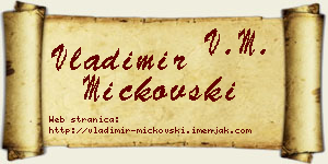 Vladimir Mickovski vizit kartica